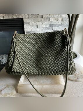 NEW Anthropologie The Hollace Purse Olive. New with tags